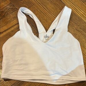 ALO Yoga White Activewear Top